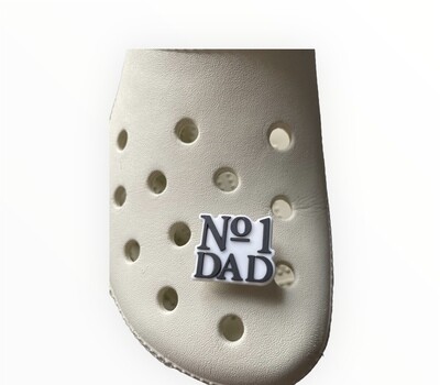 No.1 Dad Croc Charm