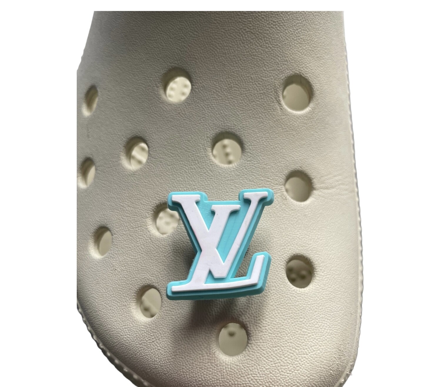 LV (Turquoise &amp; White) Charm