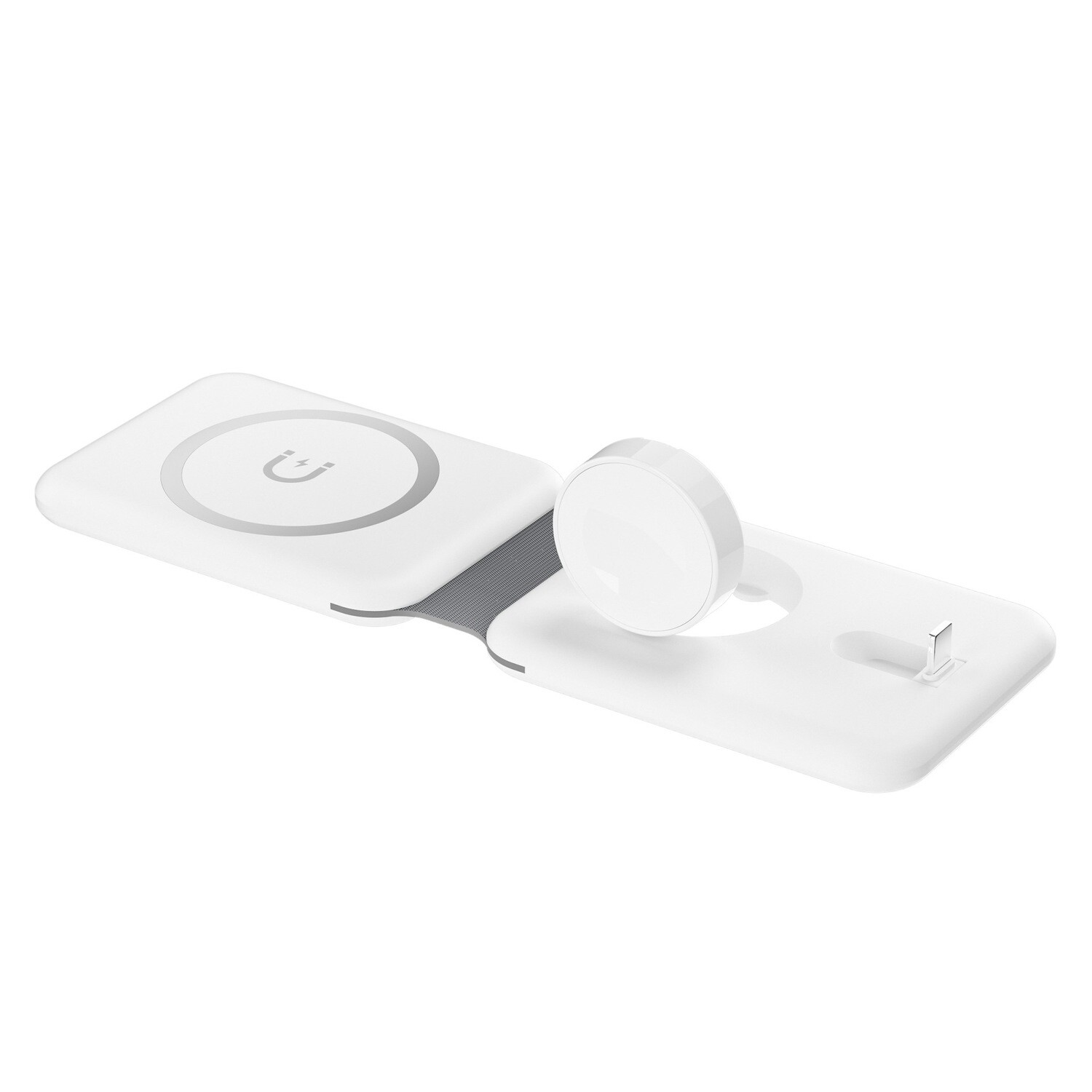 3-in-1 Wireless Charger Magnetic Folding  for Earphones, Mobile, Phone, and Watch 15W Fast Charging (Compatible with Apple iPhones, Google, Samsung Devices, AirPods, BYO Watch Charger)