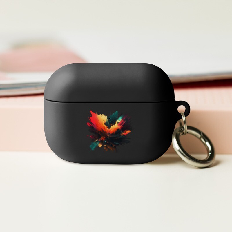 Rubber Case for AirPods® and AirPods® pro with Keychain, Full Protective Silicone Skin Accessories for Women Girl, Front LED Visible