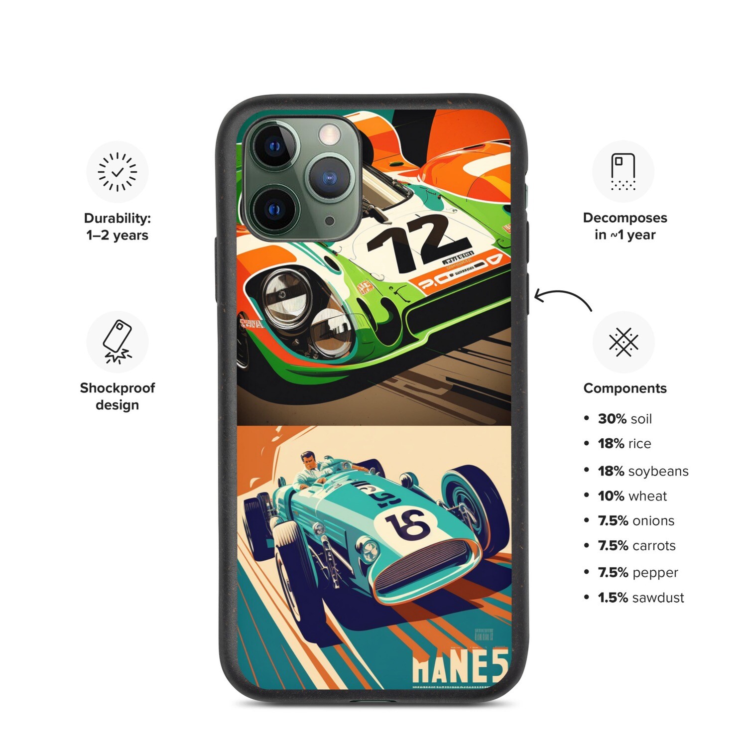 NOSTALGIC RACER BY RAF Speckled Case for iPhone®