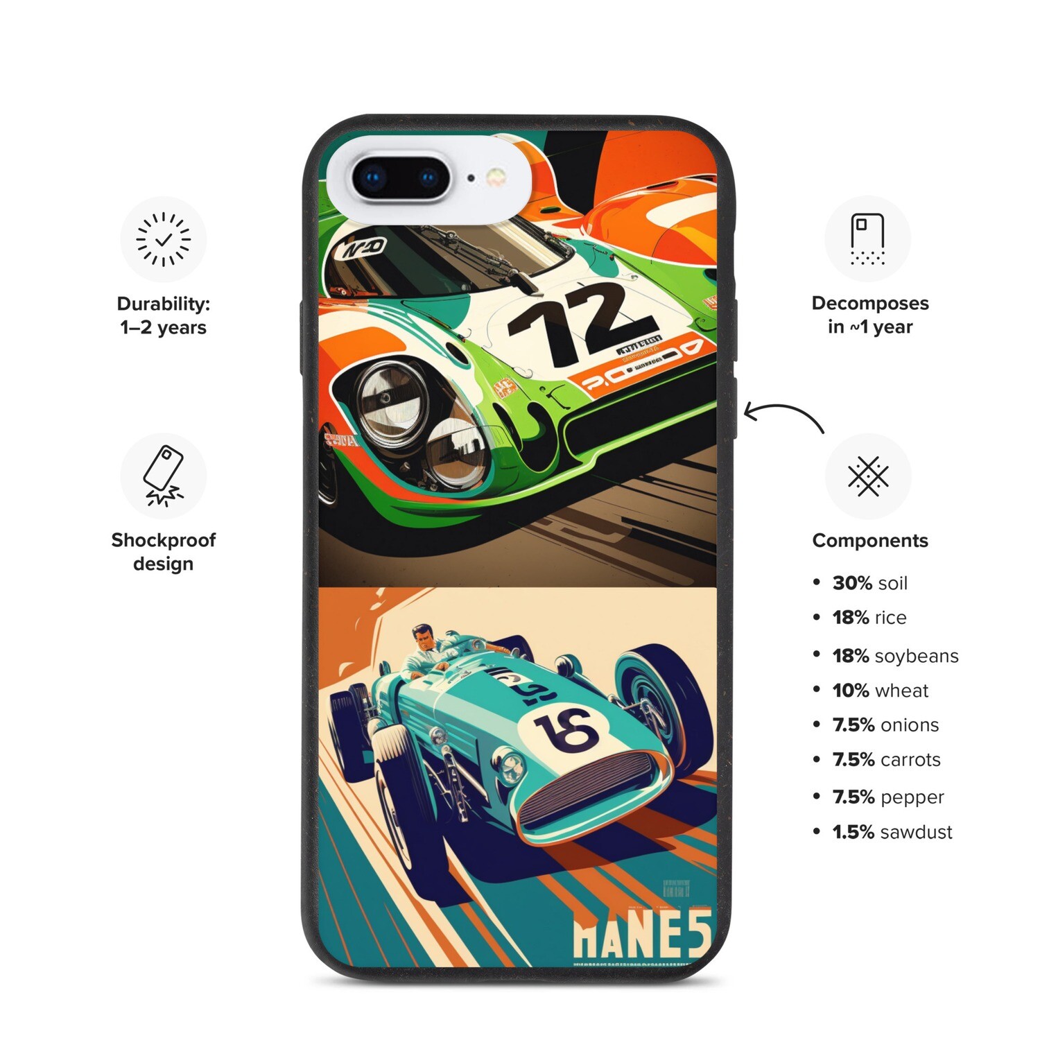 NOSTALGIC RACER BY RAF Speckled Case for iPhone®