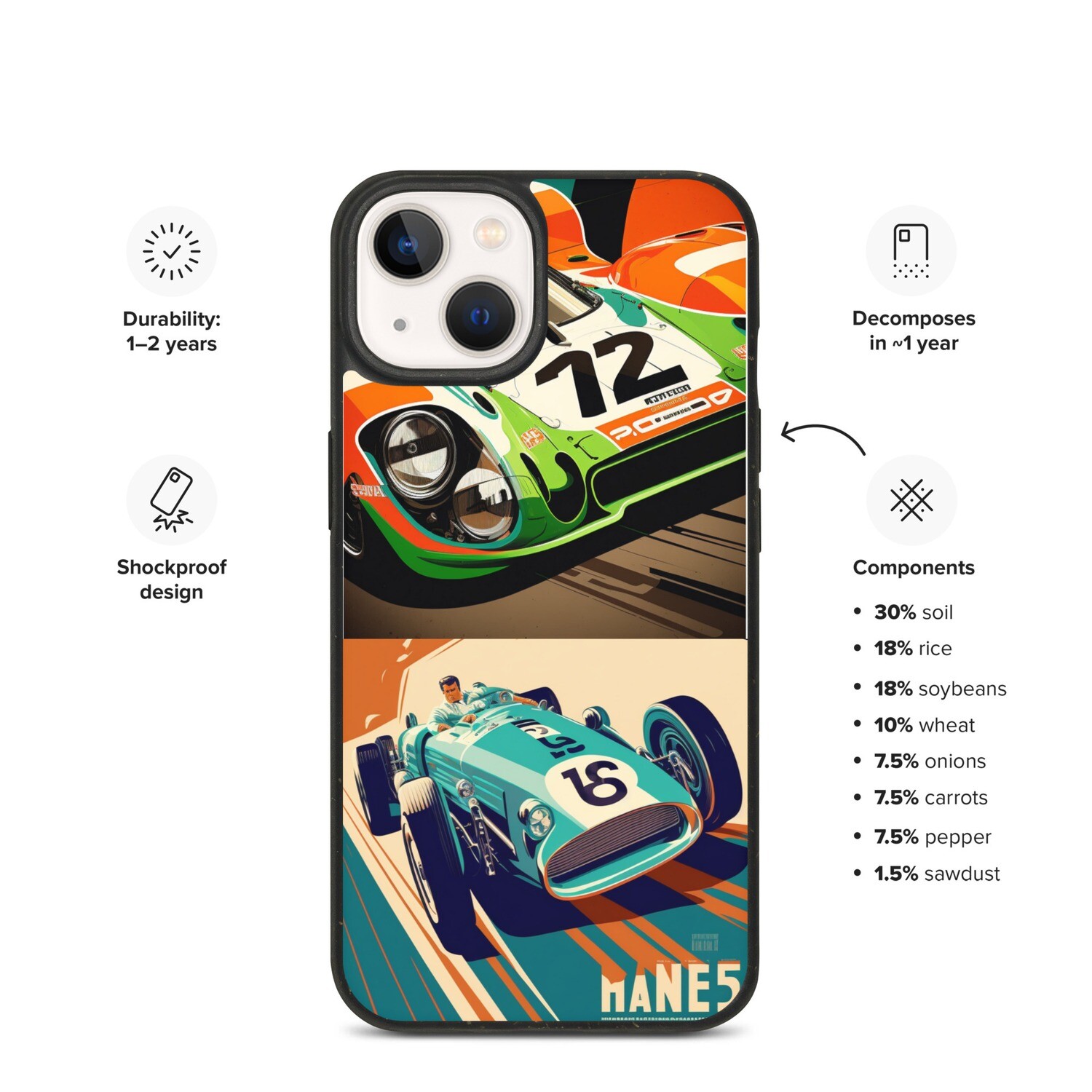 NOSTALGIC RACER BY RAF Speckled Case for iPhone®