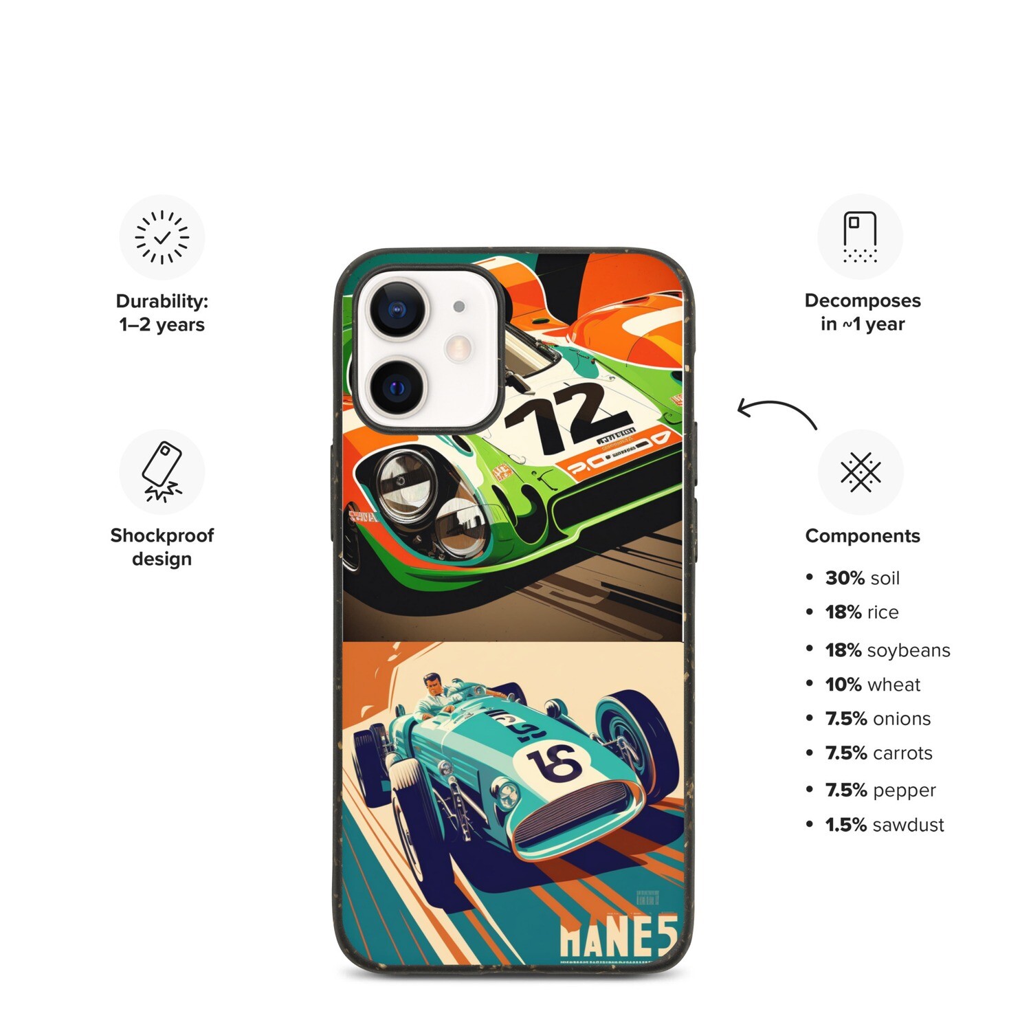 NOSTALGIC RACER BY RAF Speckled Case for iPhone®