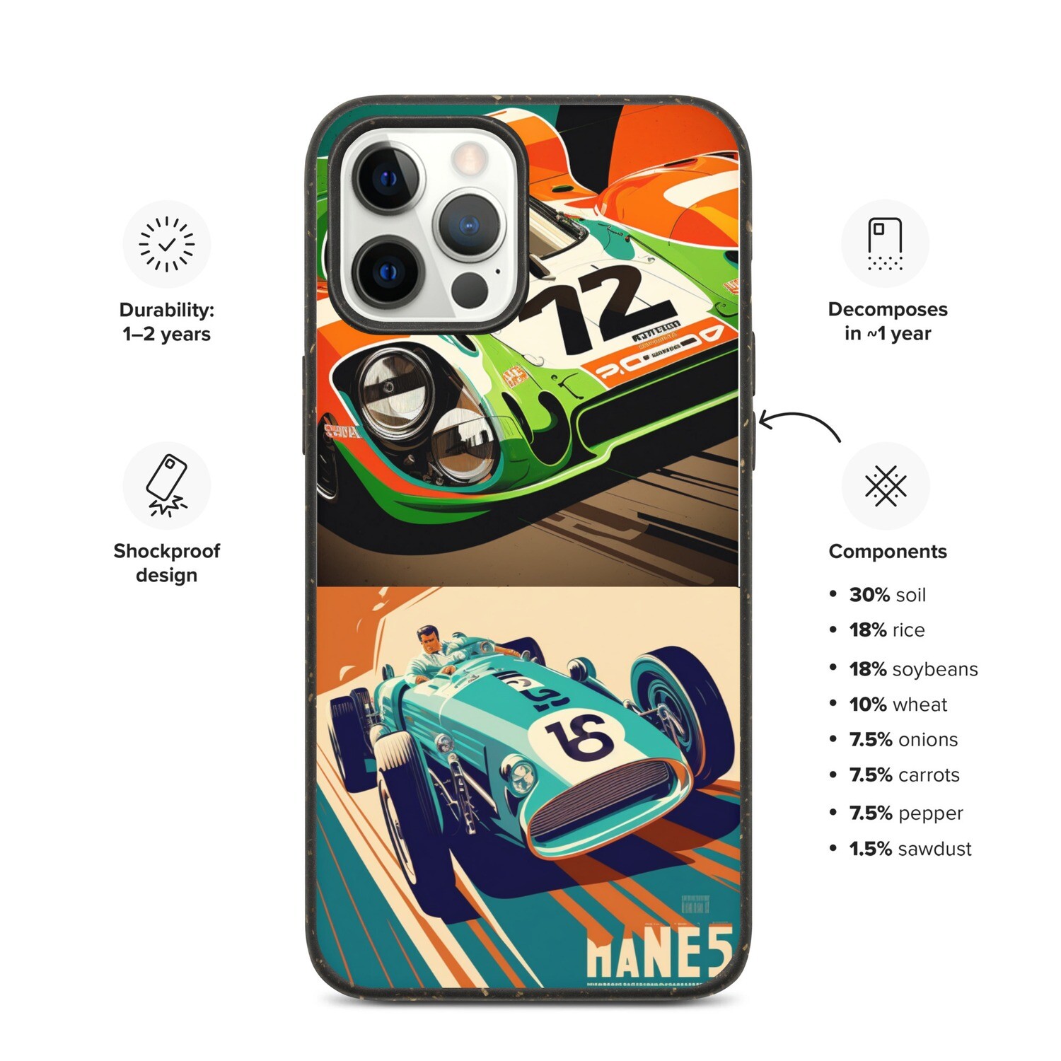 NOSTALGIC RACER BY RAF Speckled Case for iPhone®