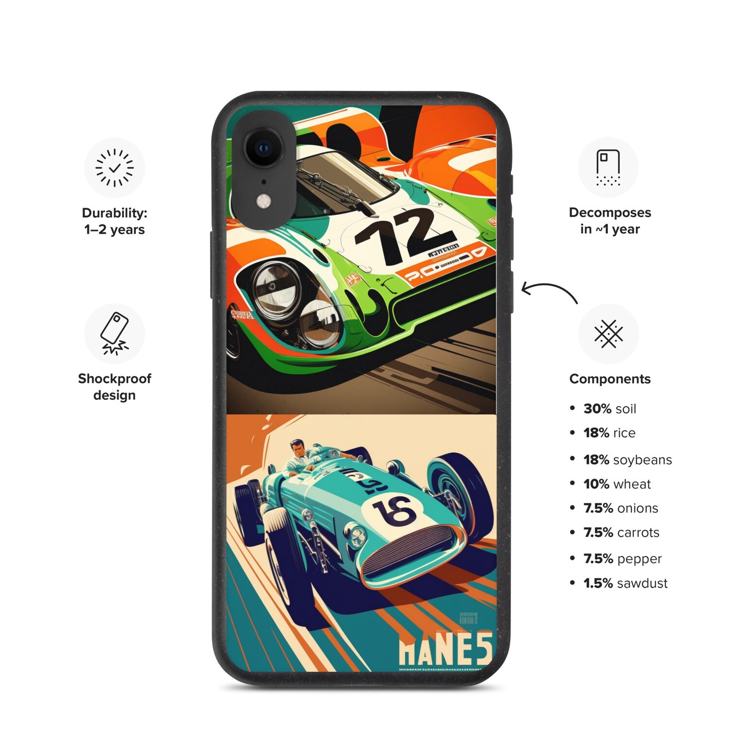 NOSTALGIC RACER BY RAF Speckled Case for iPhone®