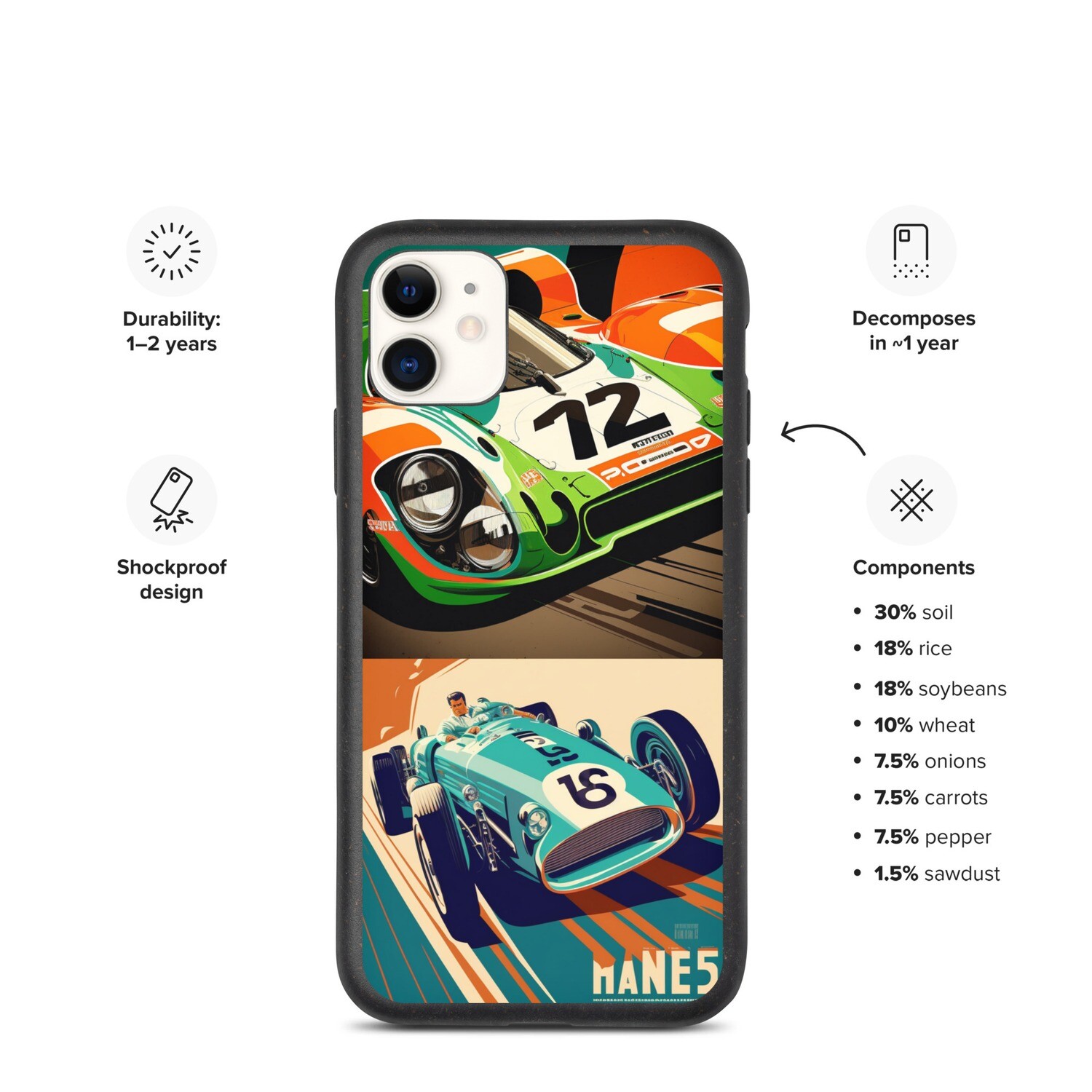 NOSTALGIC RACER BY RAF Speckled Case for iPhone®