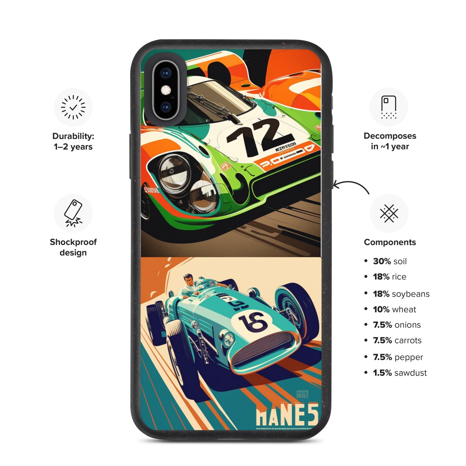 NOSTALGIC RACER BY RAF Speckled Case for iPhone®