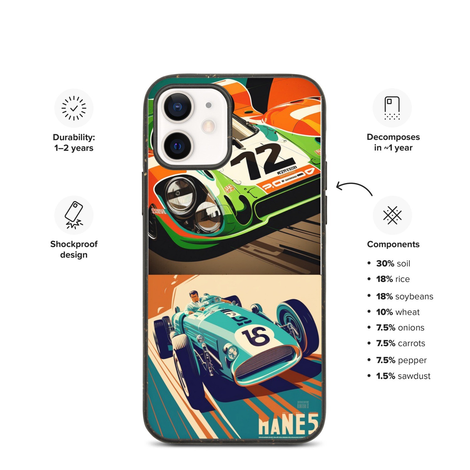 NOSTALGIC RACER BY RAF Speckled Case for iPhone®