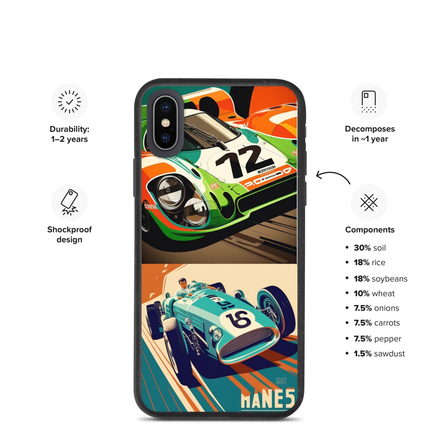 NOSTALGIC RACER BY RAF Speckled Case for iPhone®