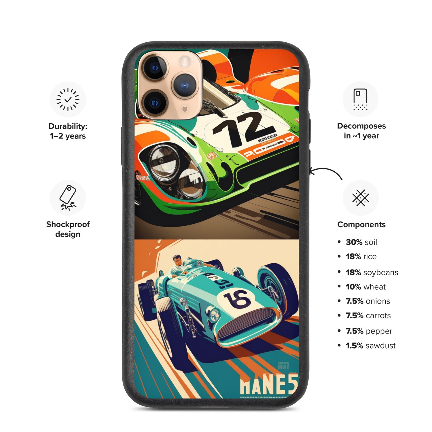 NOSTALGIC RACER BY RAF Speckled Case for iPhone®