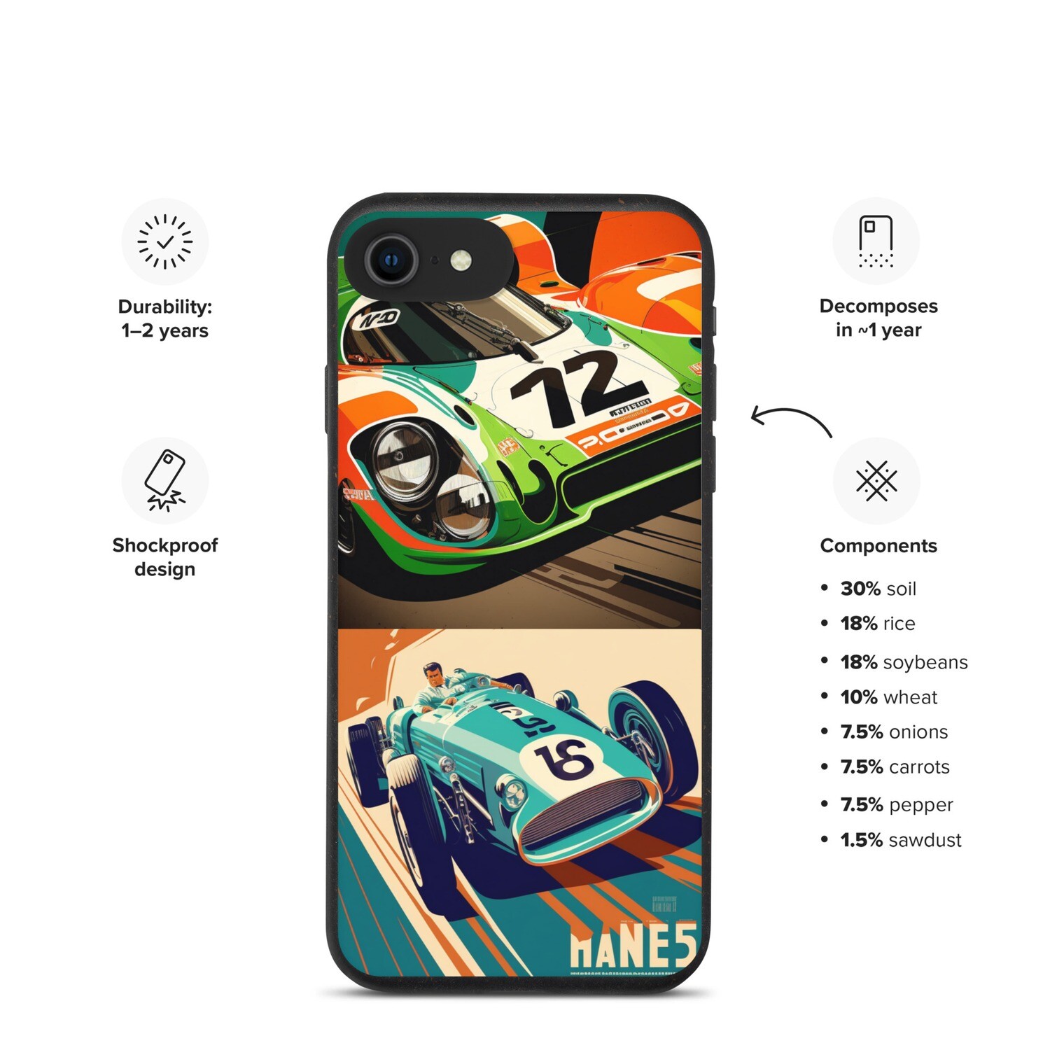 NOSTALGIC RACER BY RAF Speckled Case for iPhone®