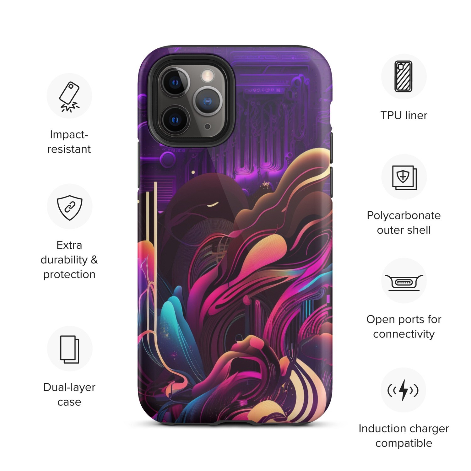Purple Splash Tough Case for iPhone® by RAF