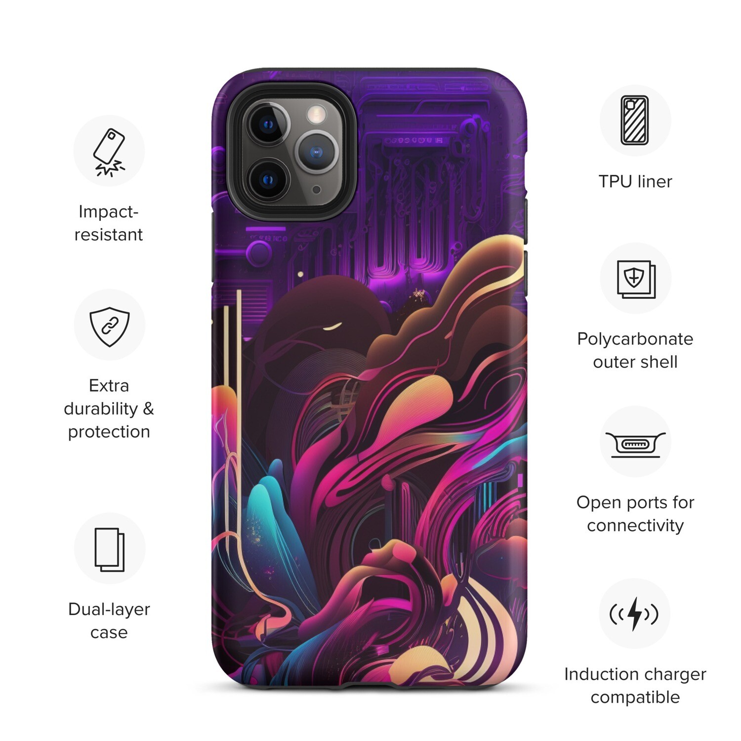 Purple Splash Tough Case for iPhone® by RAF