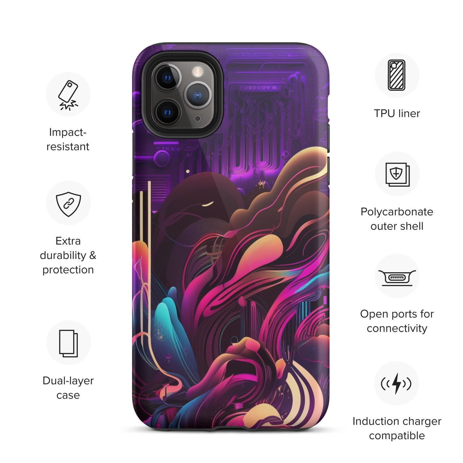 Purple Splash Tough Case for iPhone® by RAF