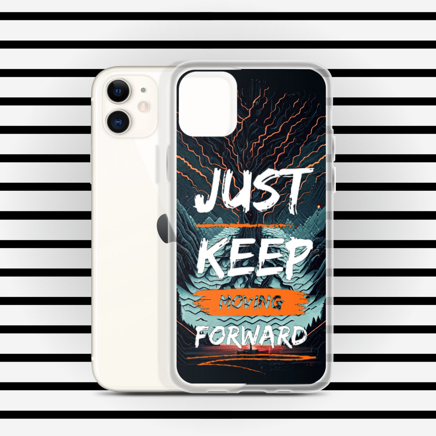 Just Keep Moving Forward Clear Case for iPhone® By RAF