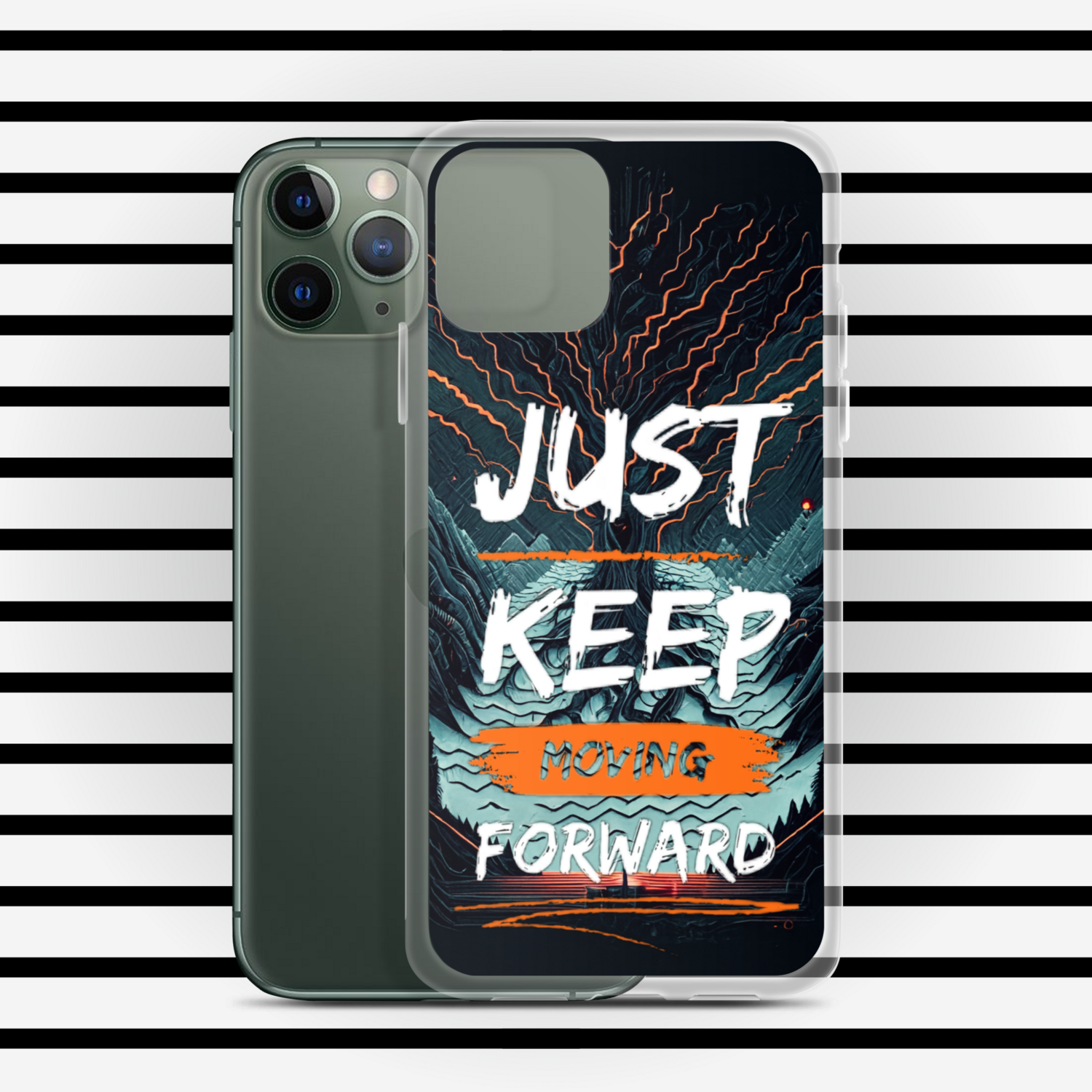 Just Keep Moving Forward Clear Case for iPhone® By RAF