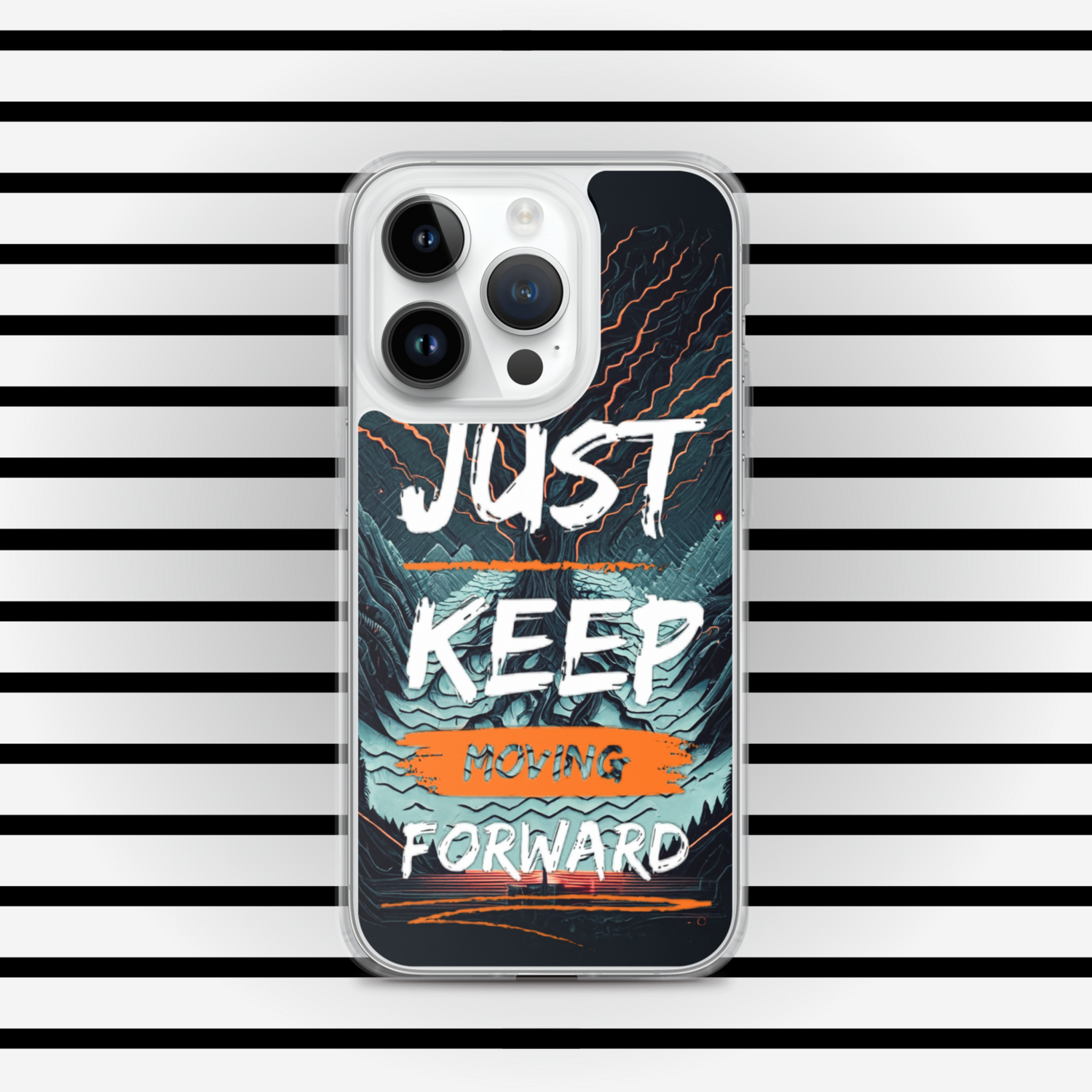 Just Keep Moving Forward Clear Case for iPhone® By RAF