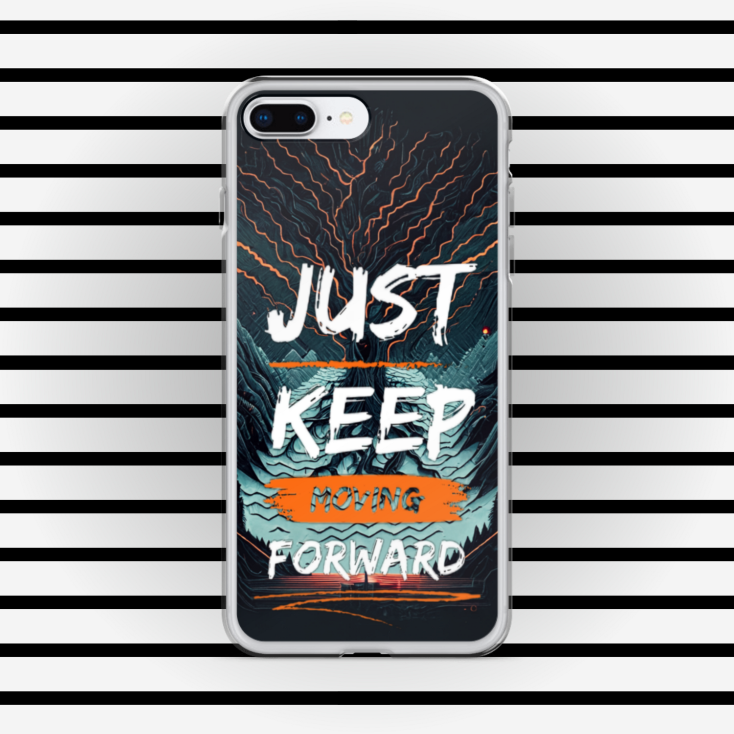 Just Keep Moving Forward Clear Case for iPhone® By RAF