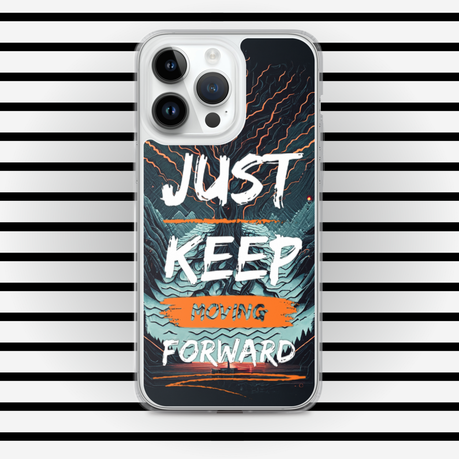 Just Keep Moving Forward Clear Case for iPhone® By RAF