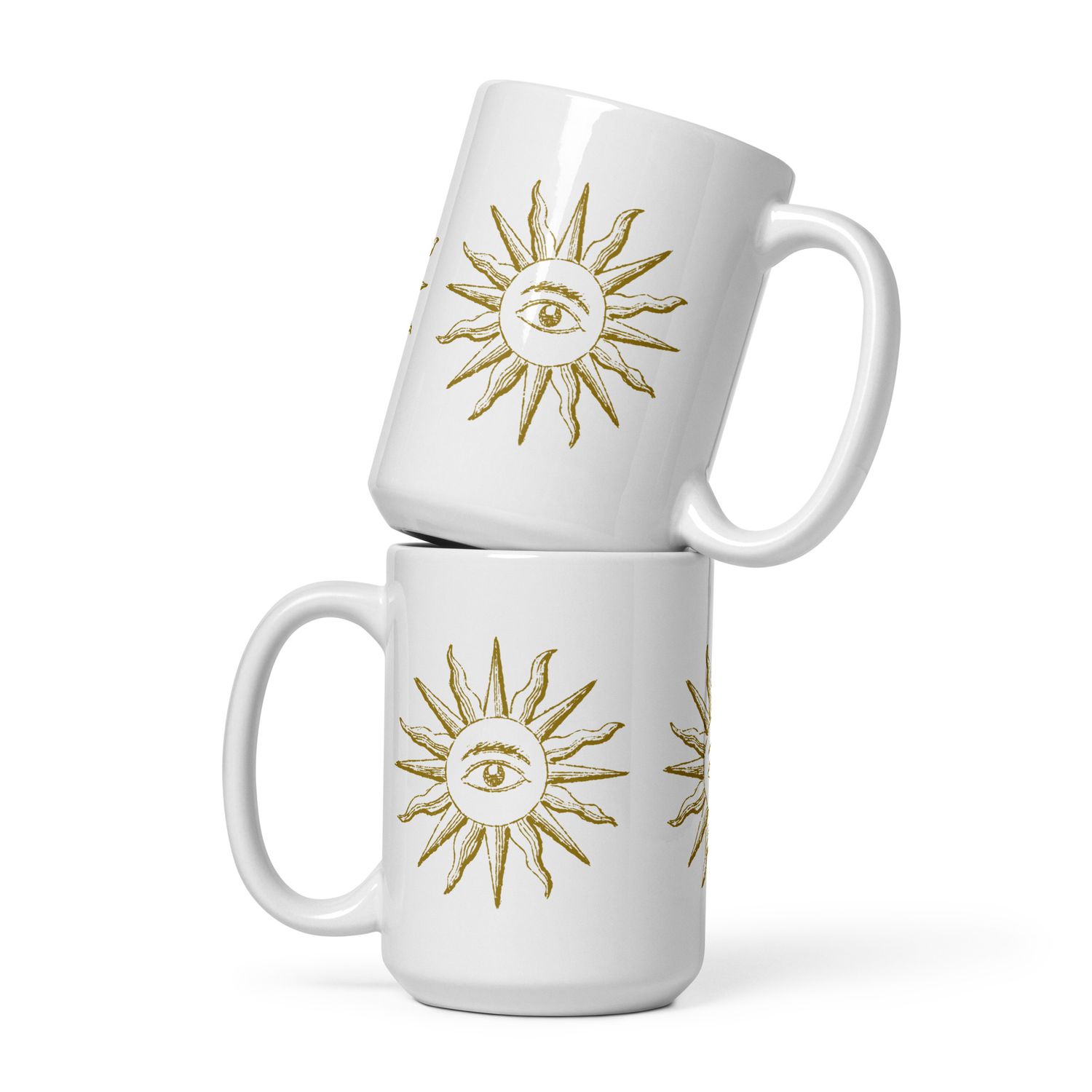 White glossy mug