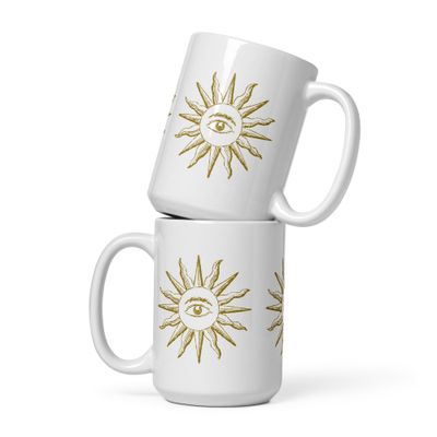 White glossy mug