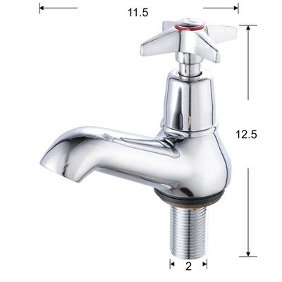 AIYI 2-Piece Chrome Pillar Tap Set