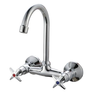 AIYI Chrome Wall-Mounted Kitchen Mixer Tap Star AY406-004