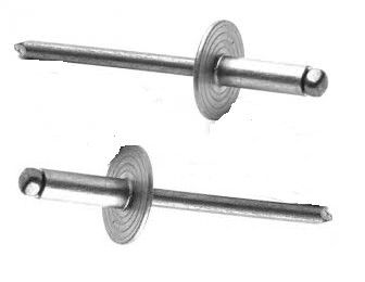 Large Flange Pop Rivets 100s 4.8