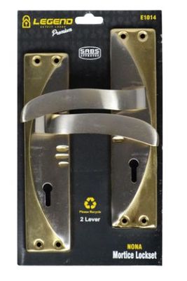 Legend Exclusive Mortice Lockset 2 Lever Reversible NONA 7" SABS