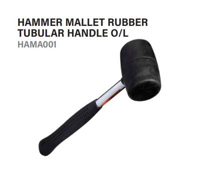 Mallet Rubber Tubular Hammer Handle O/L