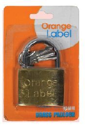Orange Label Brass Padlock