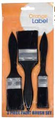 Orange Label Paint Brush 3 Pcs Set