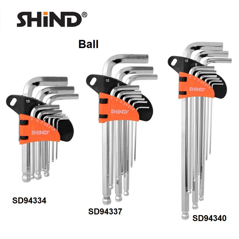 Shind - 9 Pcs Hexagon Allen Key Ball