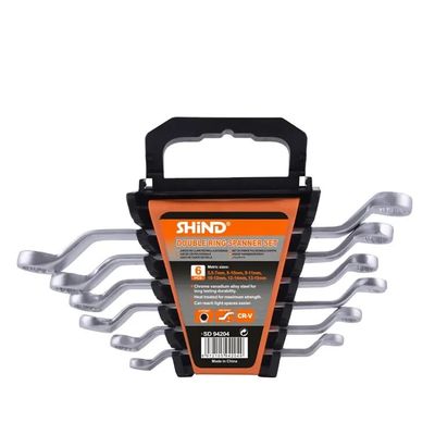 Shind 6 Pcs Chrome Vanadium Steel Double Ring Spanner Set