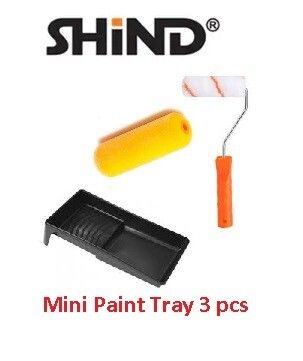 Shind Mini Paint Roller and Tray 3 Pcs set