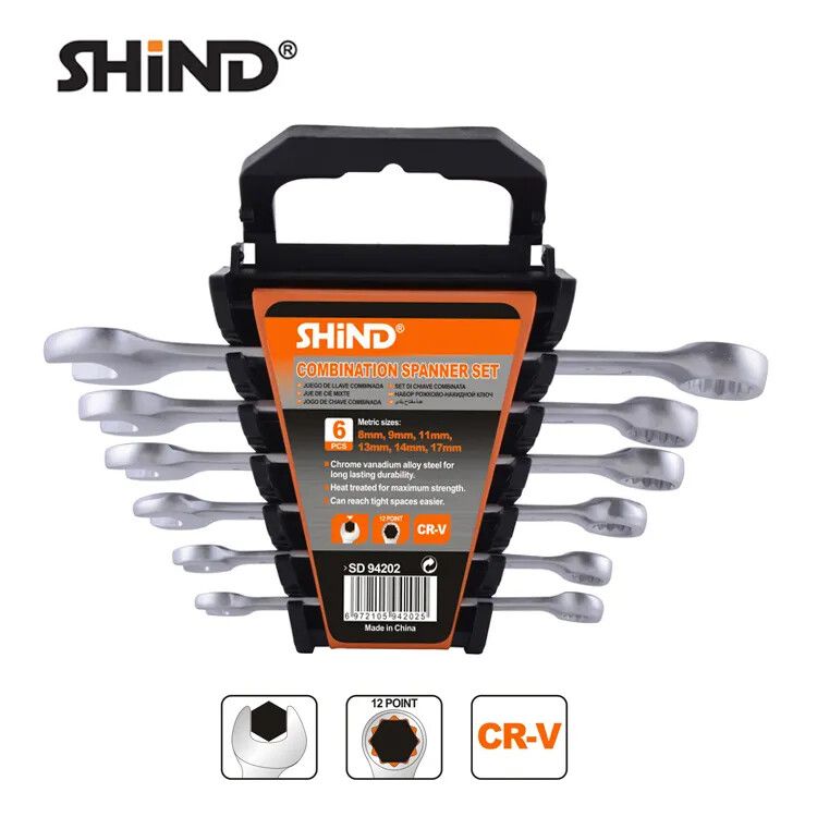 Shind-6 pcs Combination Spanner Set Combination Wrench Set