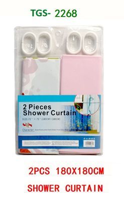 Shower Curtain 2 pec 180x180cm