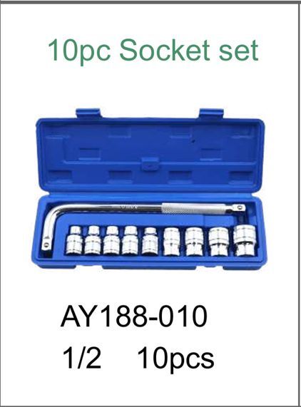 Socket 1/2" Set 10 Pec Box