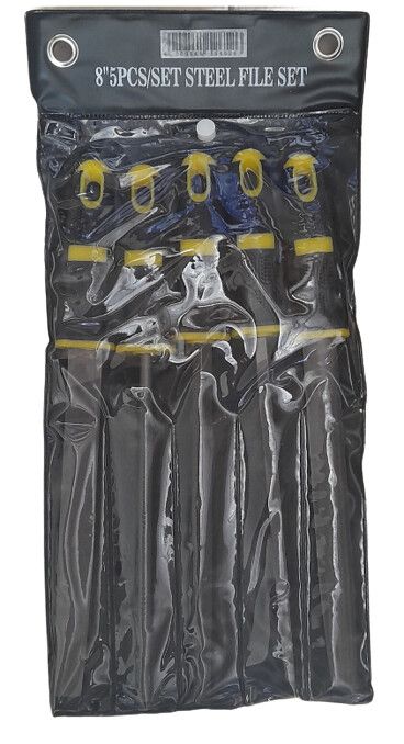 WoodWorking File 8" 5 Pcs Set Black Bag
