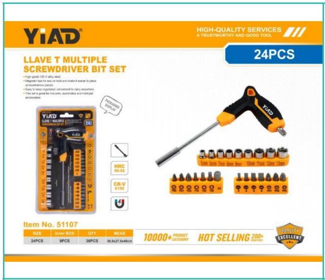 Yiad 24 Pec Tork Multiple Screwdriver Set
