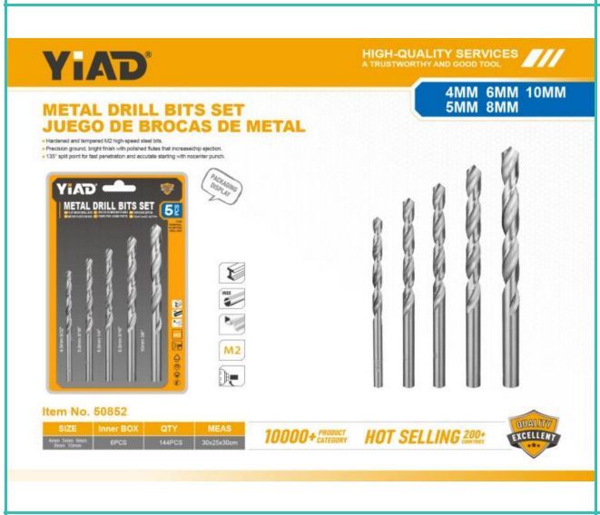 Yiad Metal Drill Bit 5 Pcs Set