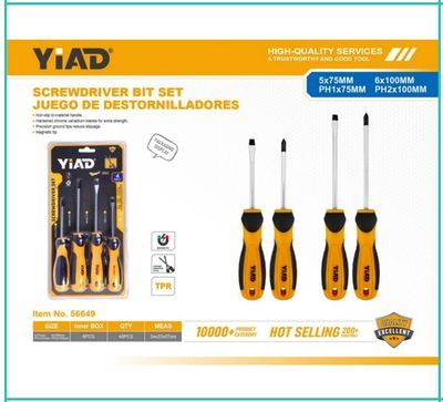 Yiad Screwdriver Set 4s YD56649