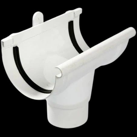 110mm Half Round Gutter Outlet x 10s