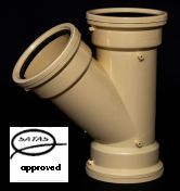 110mm 45deg Y Junction UG Plain Satas