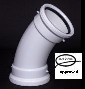 110mm 45deg Long Radius Bend SV Plain Satas