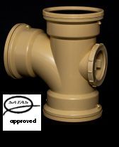 110mm 90deg Tee Junction UG IE Satas