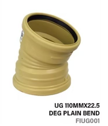110mm 22.5 deg UG Plain Bend