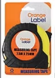 Measuring Tape Orange Lable