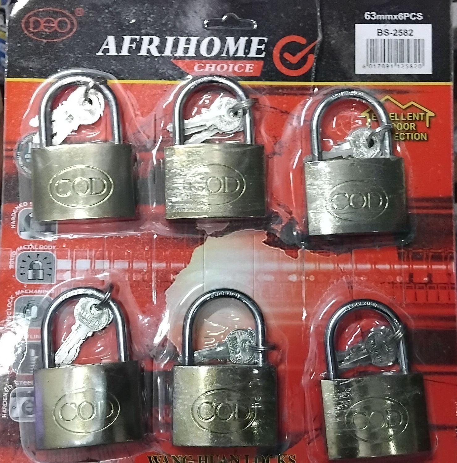 Brass Padlock 6s Sheet -63mm (515190)
